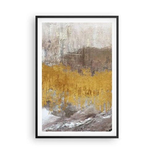 Plakat w czarnej ramie - Złocisty podmuch - 61x91 cm