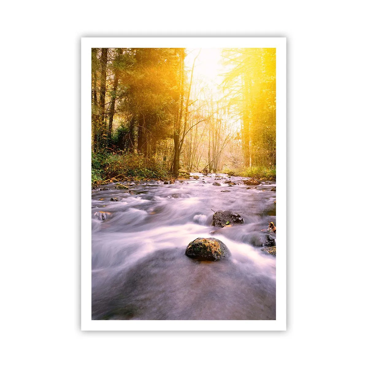 Plakat - Malachit w srebrno-złotej oprawie - 70x100 cm