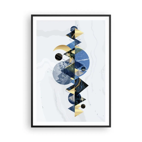 Plakat w czarnej ramie - Pejzaż geometryczny - 70x100 cm