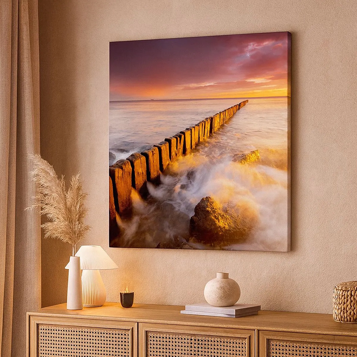 Obraz na płótnie - Łagodność fal - 30x30 cm