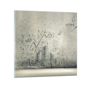 Obraz na szkle - Moje wspaniałe miejskie życie - 70x70 cm
