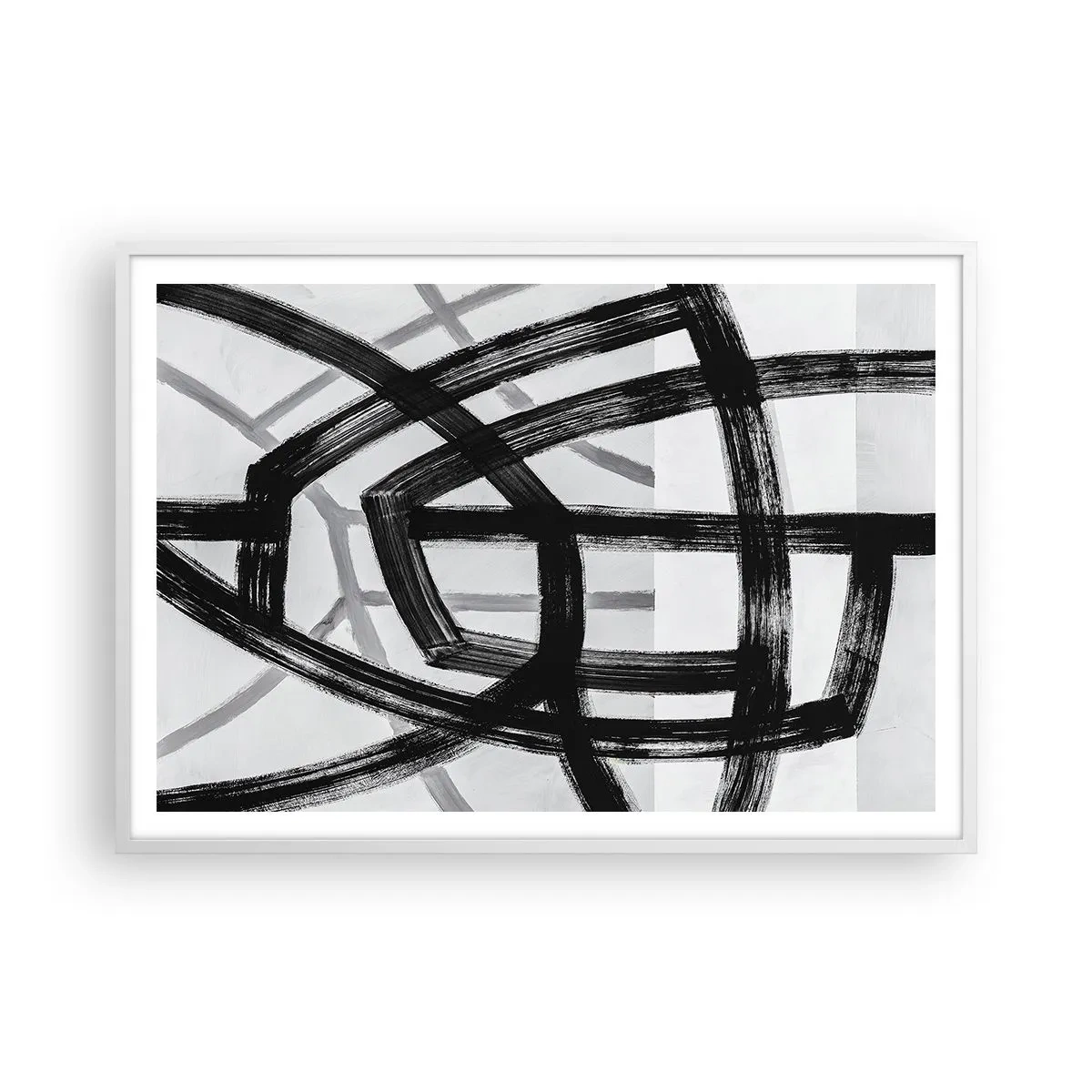 Plakat w białej ramie - Budowanie głębi - 100x70 cm
