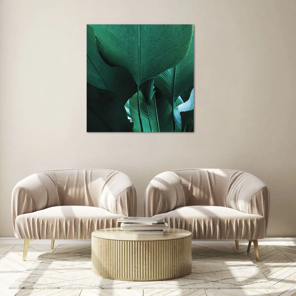 Obraz na szkle - Zwrócone do światła - 70x70 cm