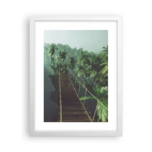 Plakat w białej ramie - Nad kipielą zieleni - 30x40 cm