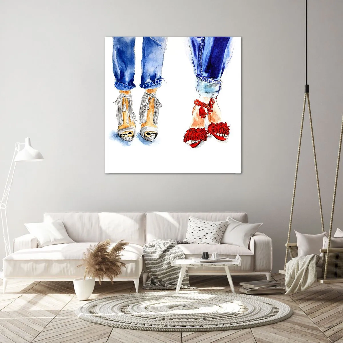 Obraz na płótnie - Może pójdziemy na spacer? - 60x60 cm