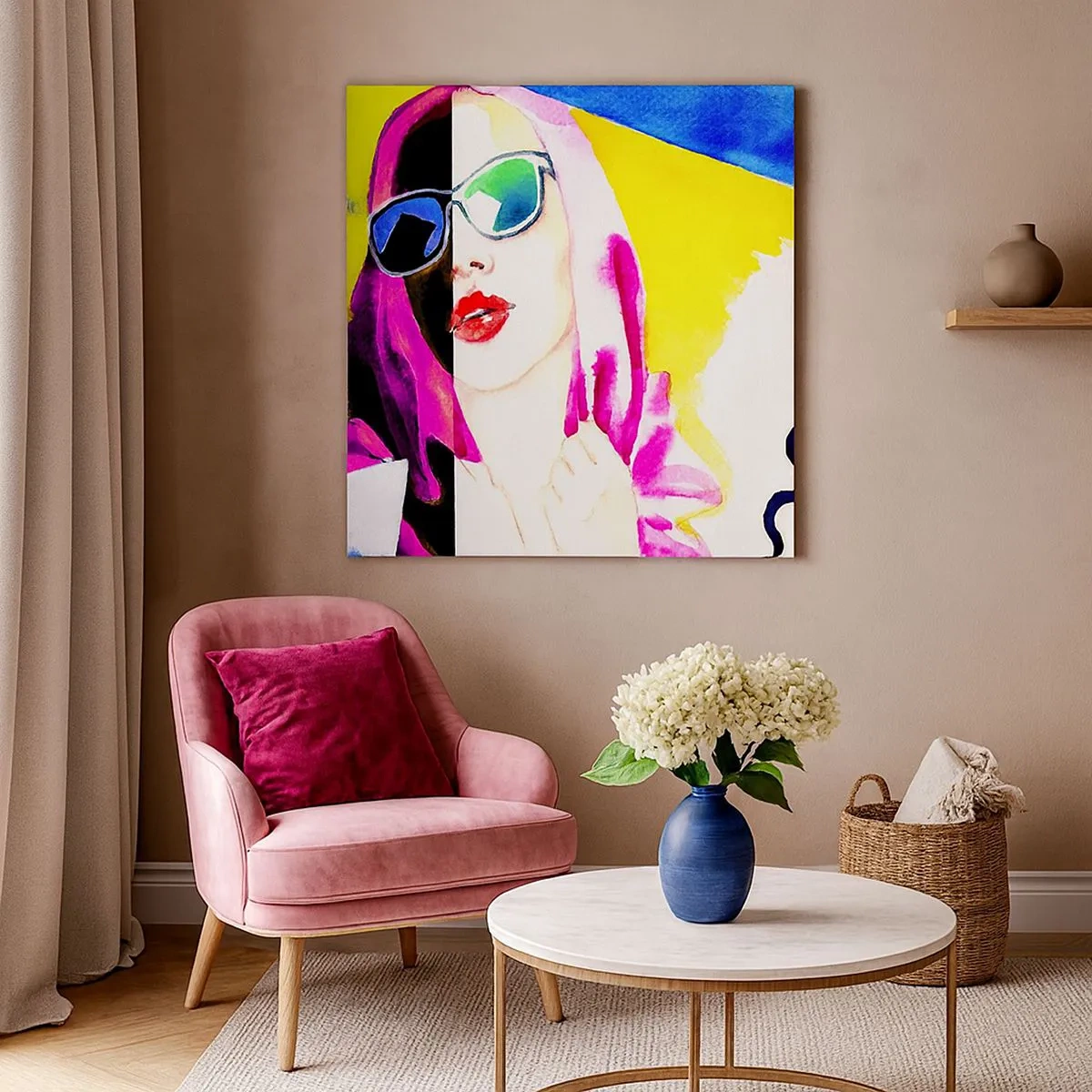 Obraz na płótnie - Nie jestem biała i nie jestem czarna - 30x30 cm