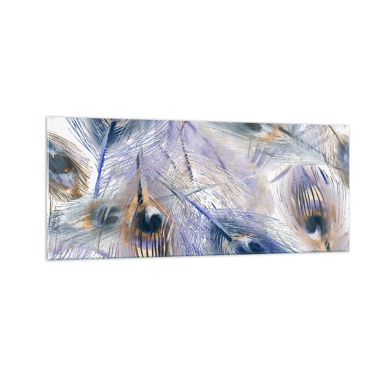 Obraz na szkle - Pawiooka kompozycja - 100x40 cm