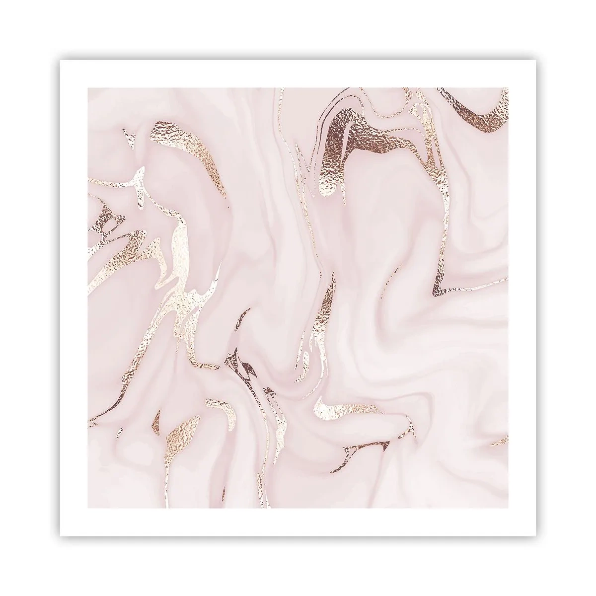 Plakat - W różowym szale - 60x60 cm