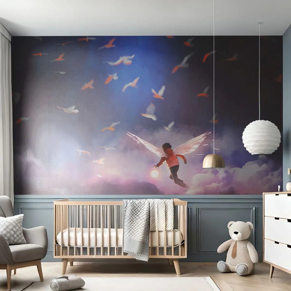 Fototapeta Standard Eco - Trzeba mieć wyobraźnię i odwagę - Abstrakcja, Fantasy, Ikar - 400x280 cm