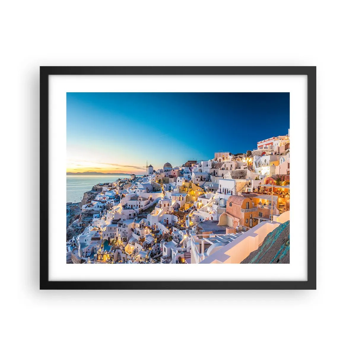 Plakat w czarnej ramie - Esencja greckości - 50x40 cm