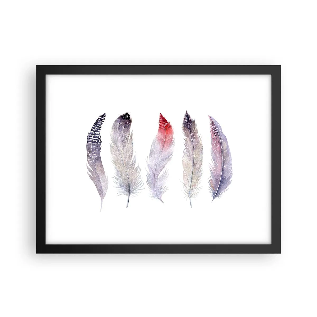 Plakat w czarnej ramie - Delikatne jak różnobarwna mgła - 40x30 cm