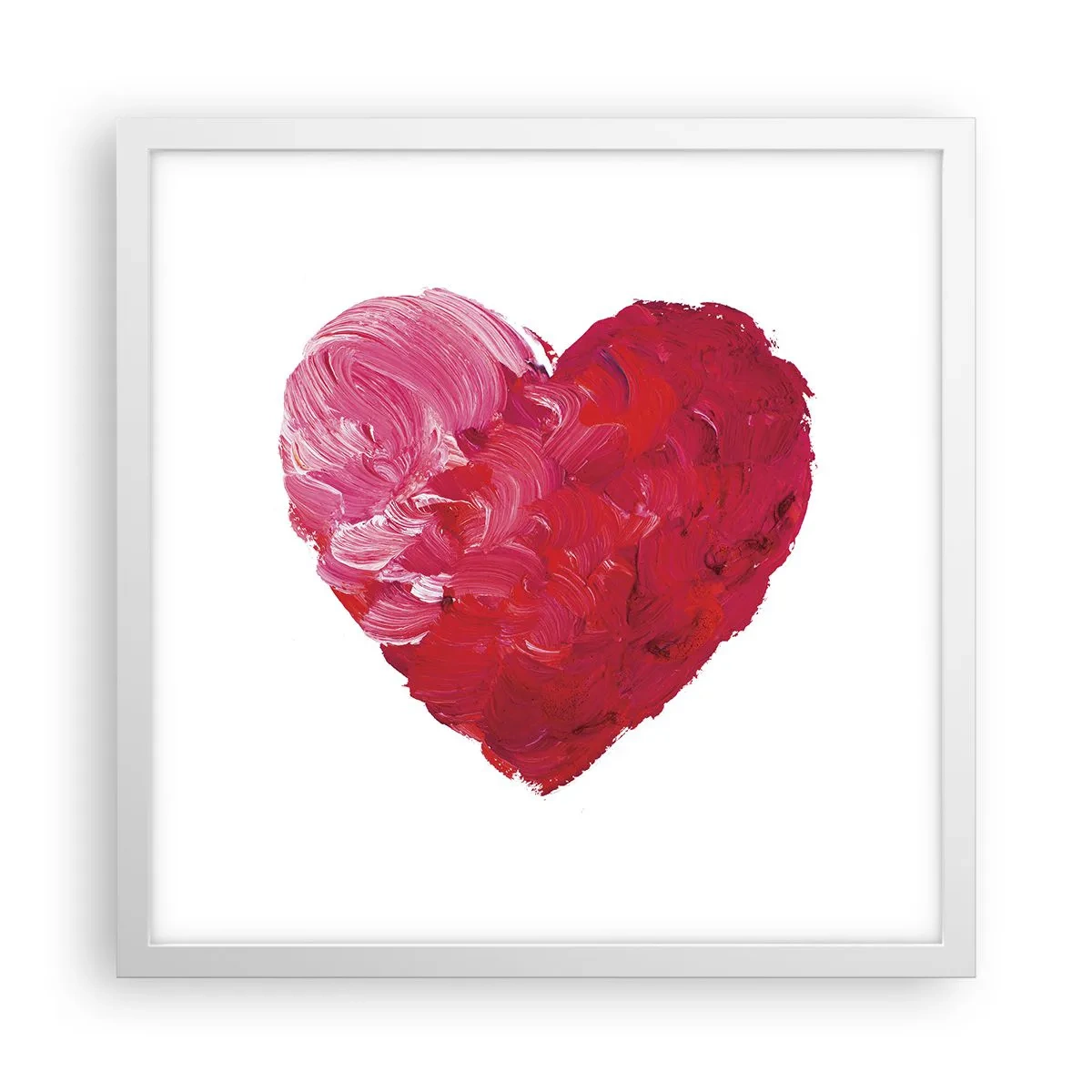 Plakat w białej ramie - All you need is love - 40x40 cm