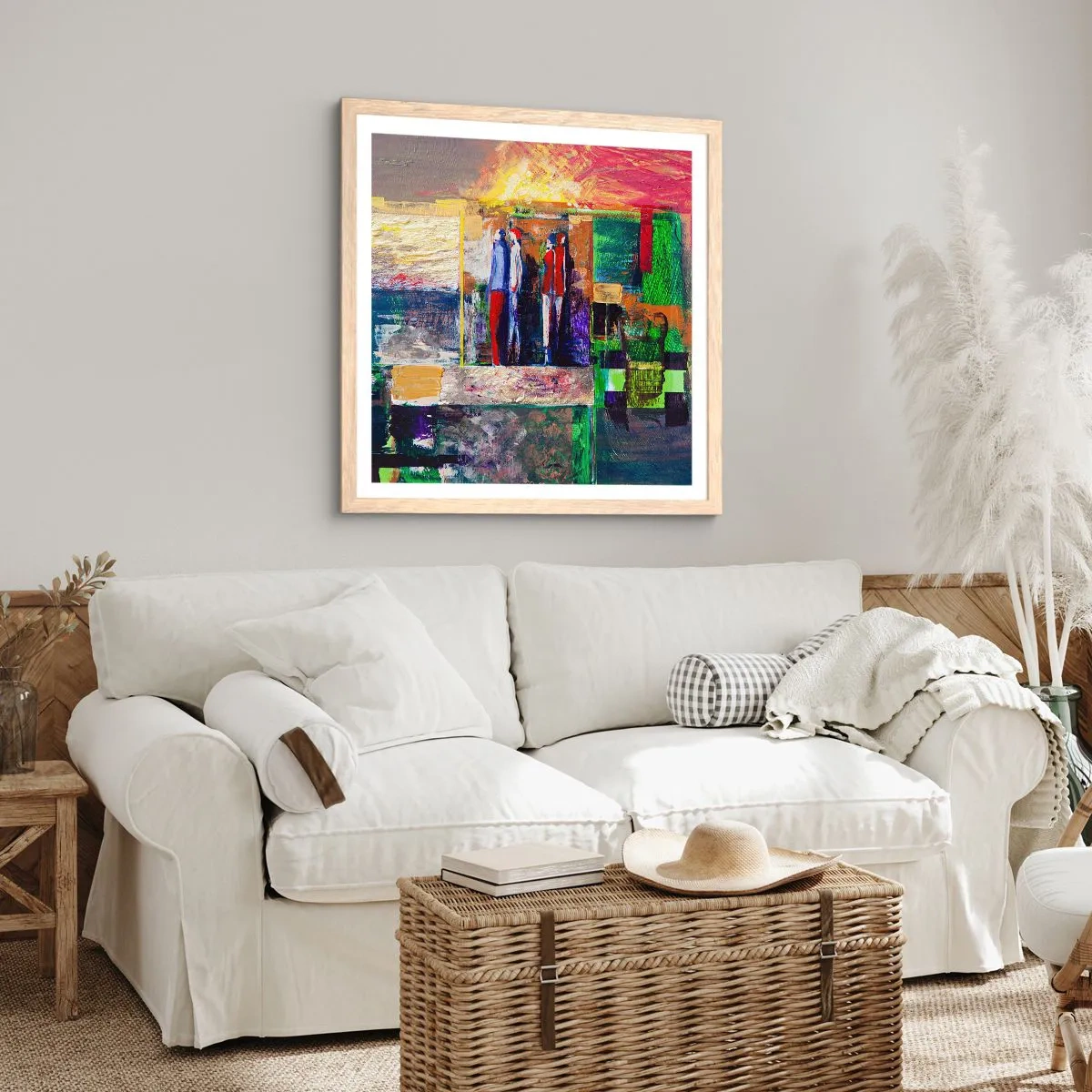 Plakat w ramie jasny dąb - Relacje i emocje - 30x30 cm