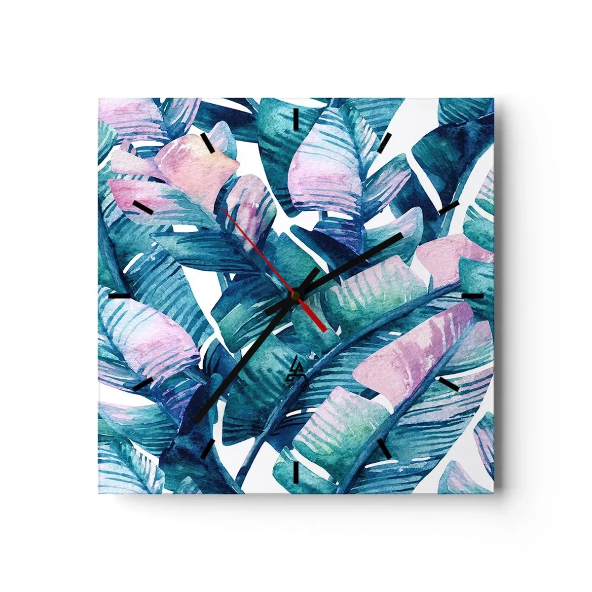 Zegar ścienny - W bananowym gaju - 40x40 cm