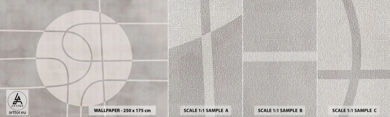 Fototapeta Próbka Premium Canvas - Koliście i na wprost - Jasny, Minimalistyczny, Koło - 100x30 cm