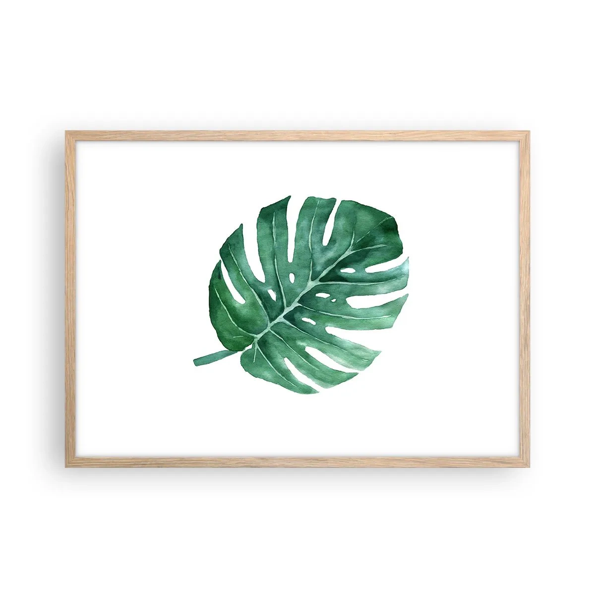 Plakat w ramie jasny dąb - Zielony koncept - 70x50 cm