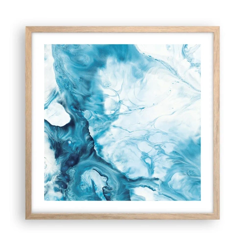 Plakat w ramie jasny dąb - Koncert błękitu - 50x50 cm