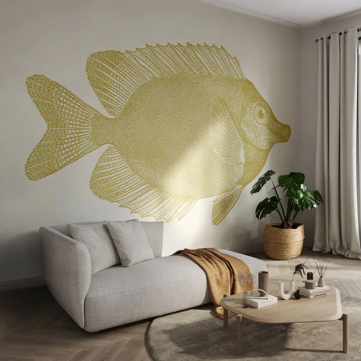 Fototapeta Premium Canvas - Ryba i tyle - Ryba, Nadmorski, Zwierzę - 250x175 cm