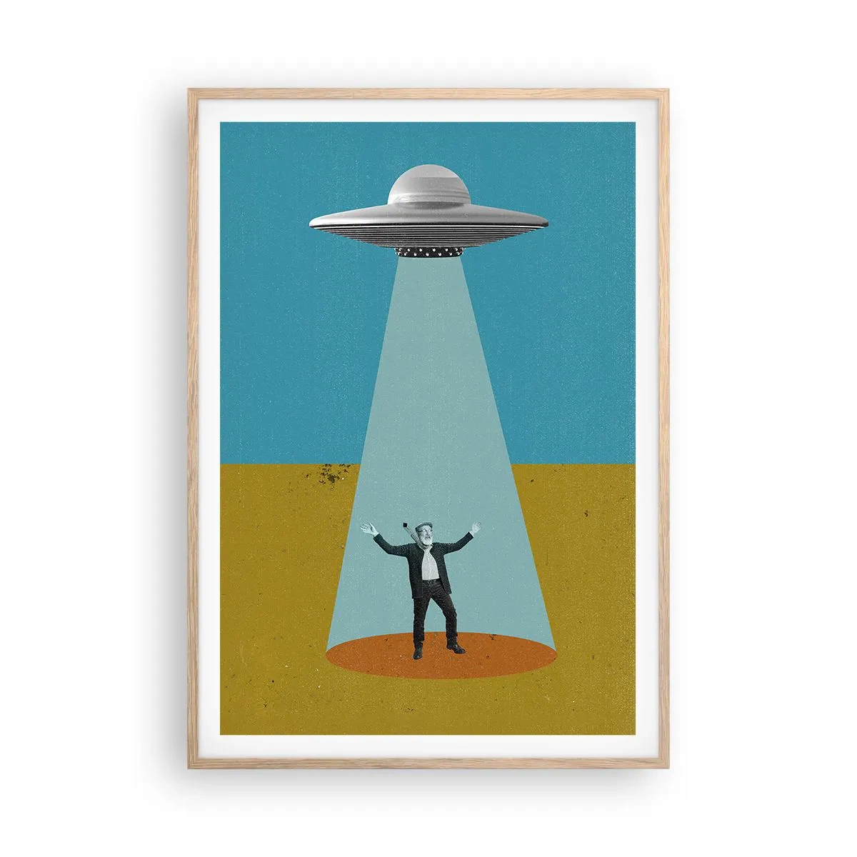 Plakat w ramie jasny dąb - Bliskie spotkanie - 70x100 cm