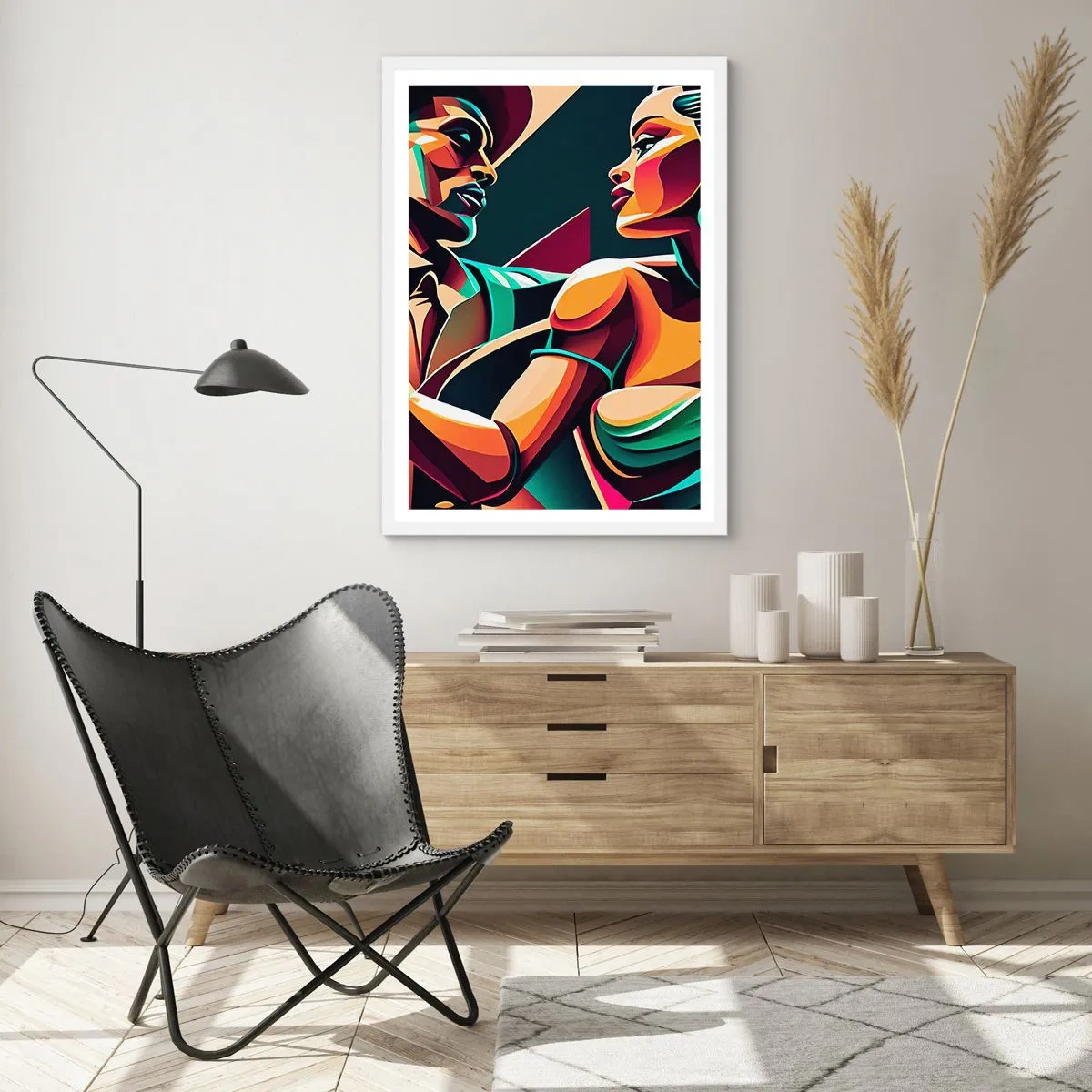 Plakat w białej ramie - W rytmie serca - 50x70 cm