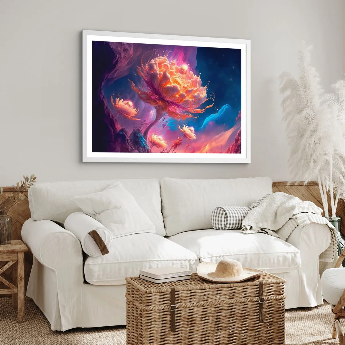 Plakat w białej ramie - Inny świat - 100x70 cm