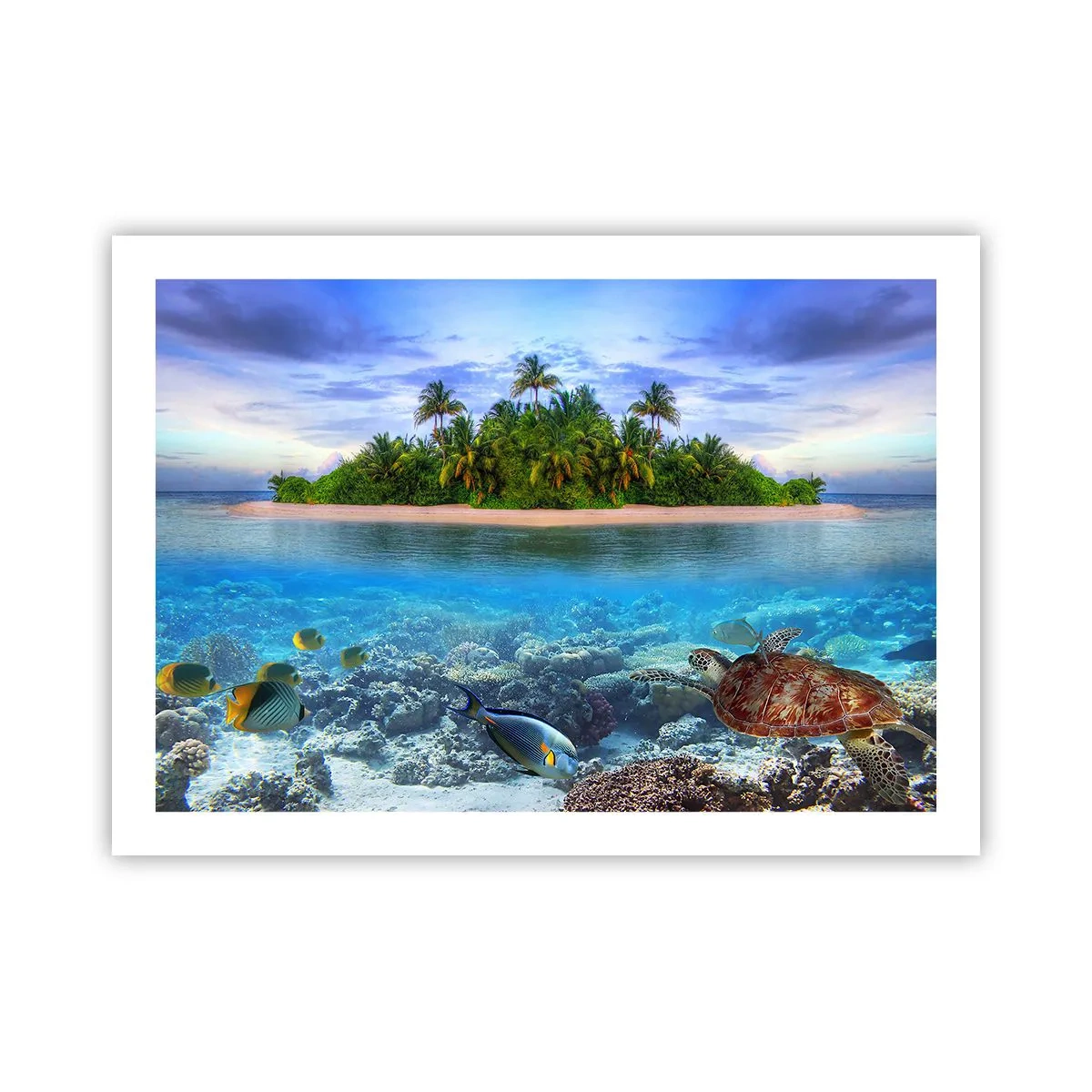 Plakat - Niebiańska wyspa zaprasza - 70x50 cm