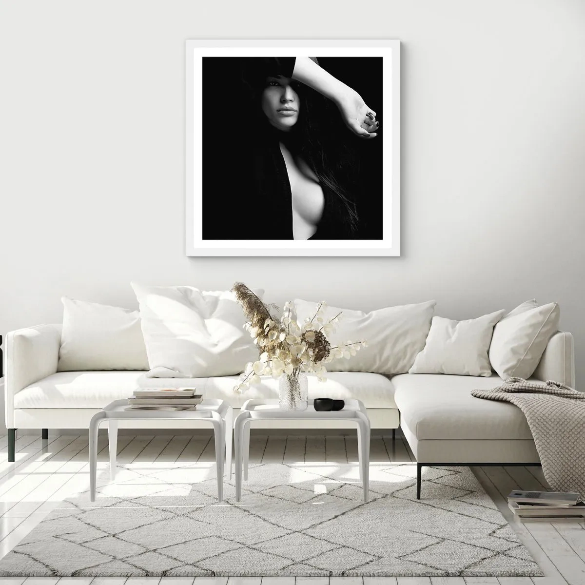 Plakat w białej ramie - Szkoła uwodzenia - 40x40 cm