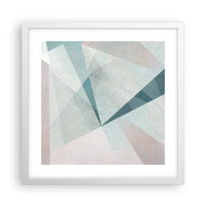 Plakat w białej ramie - Spokojnie choć dynamicznie - 40x40 cm