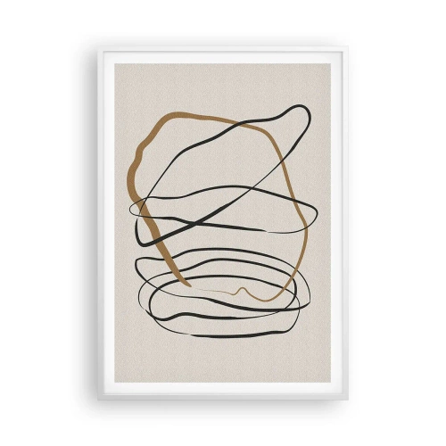 Plakat w białej ramie - Kompozycja – taniec opętaniec - 70x100 cm
