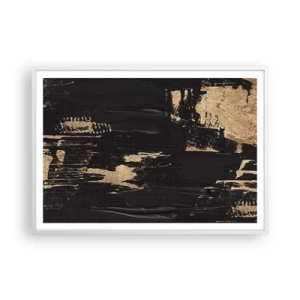 Plakat w białej ramie - Ślad dotyku - 100x70 cm