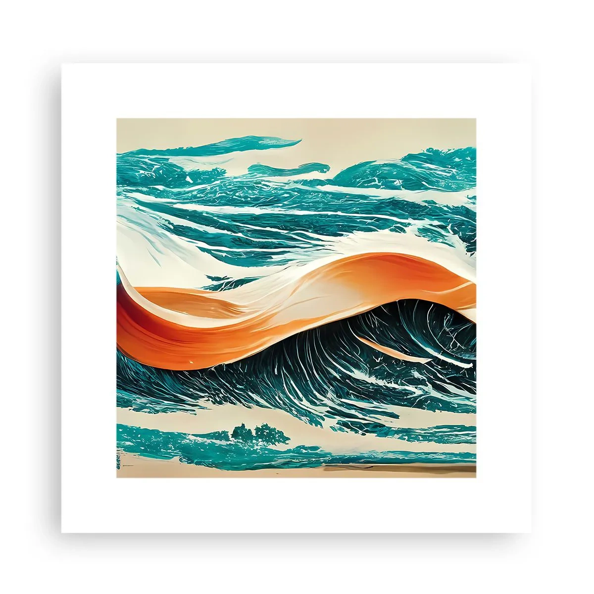 Plakat - Sen surfera - 30x30 cm