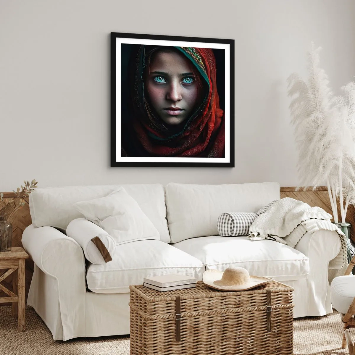 Plakat w czarnej ramie - Wschodnia księżniczka - 50x50 cm