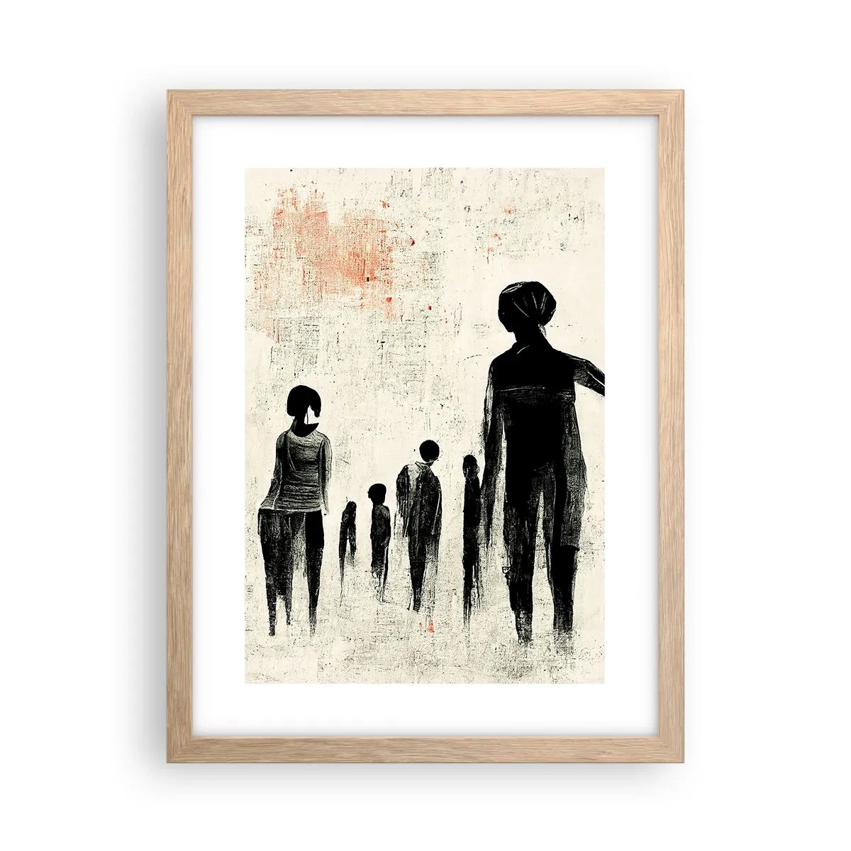 Plakat w ramie jasny dąb - Przeciw samotności - 30x40 cm