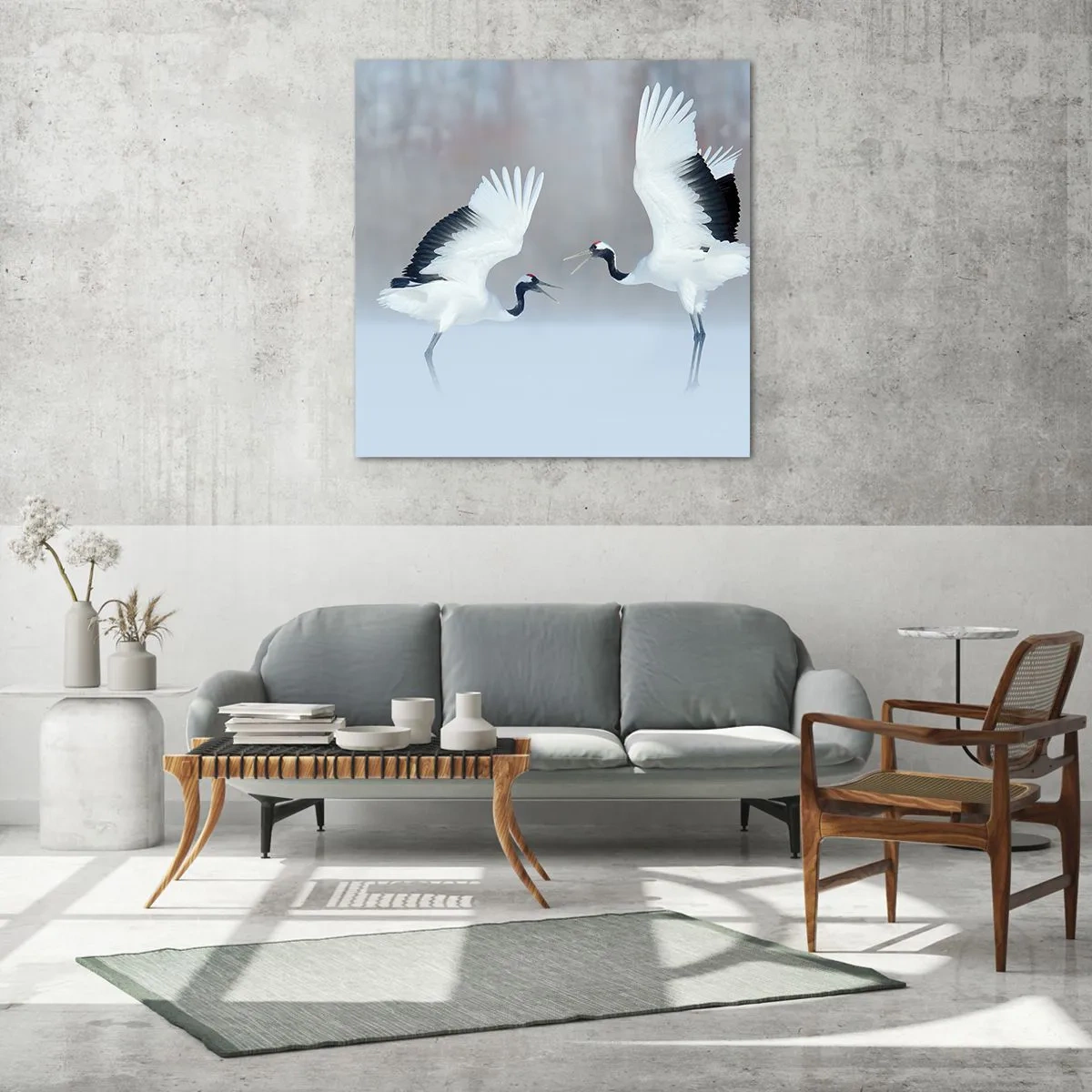 Obraz na szkle - Taniec we mgle - 50x50 cm