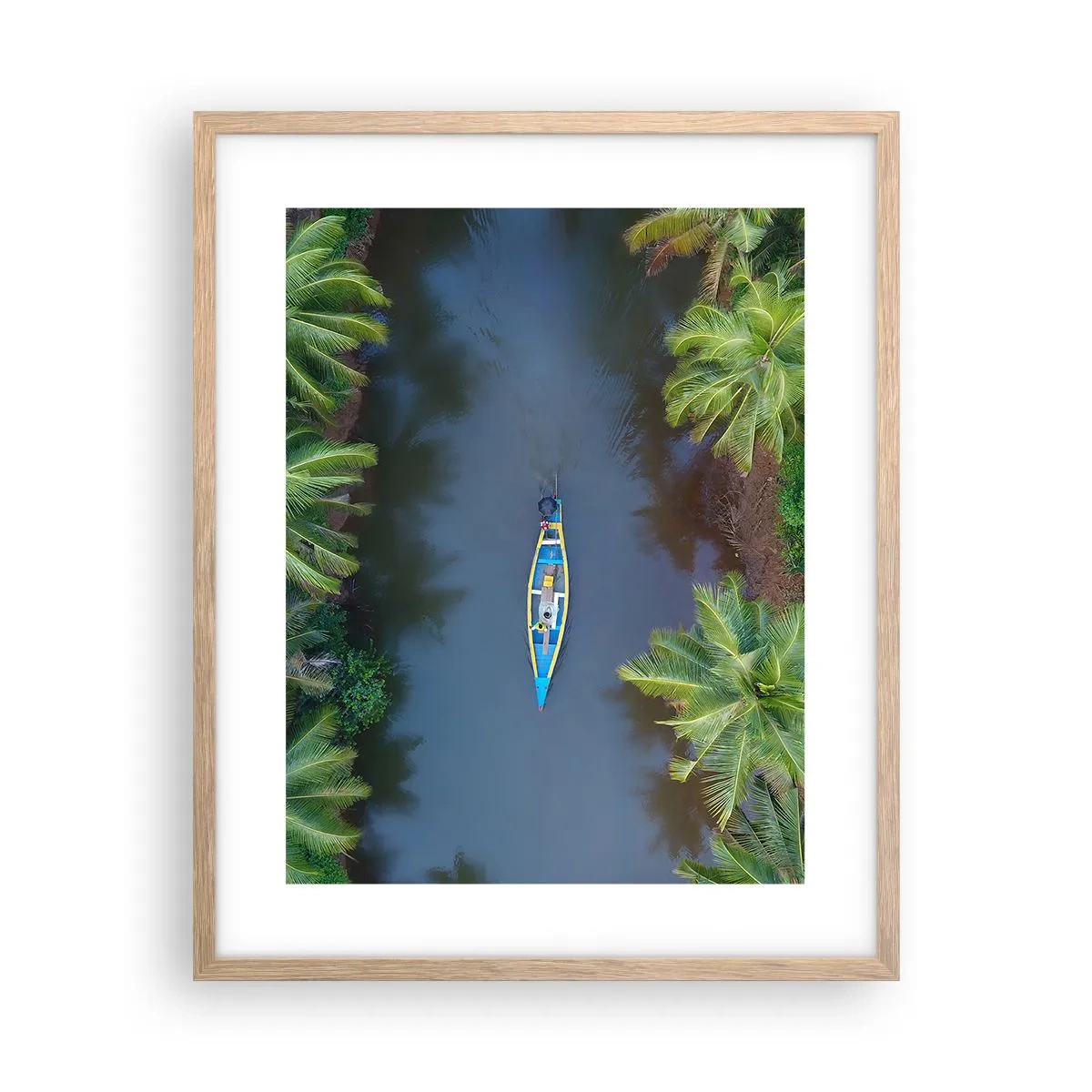 Plakat w ramie jasny dąb - Na tropikalnym szlaku - 40x50 cm