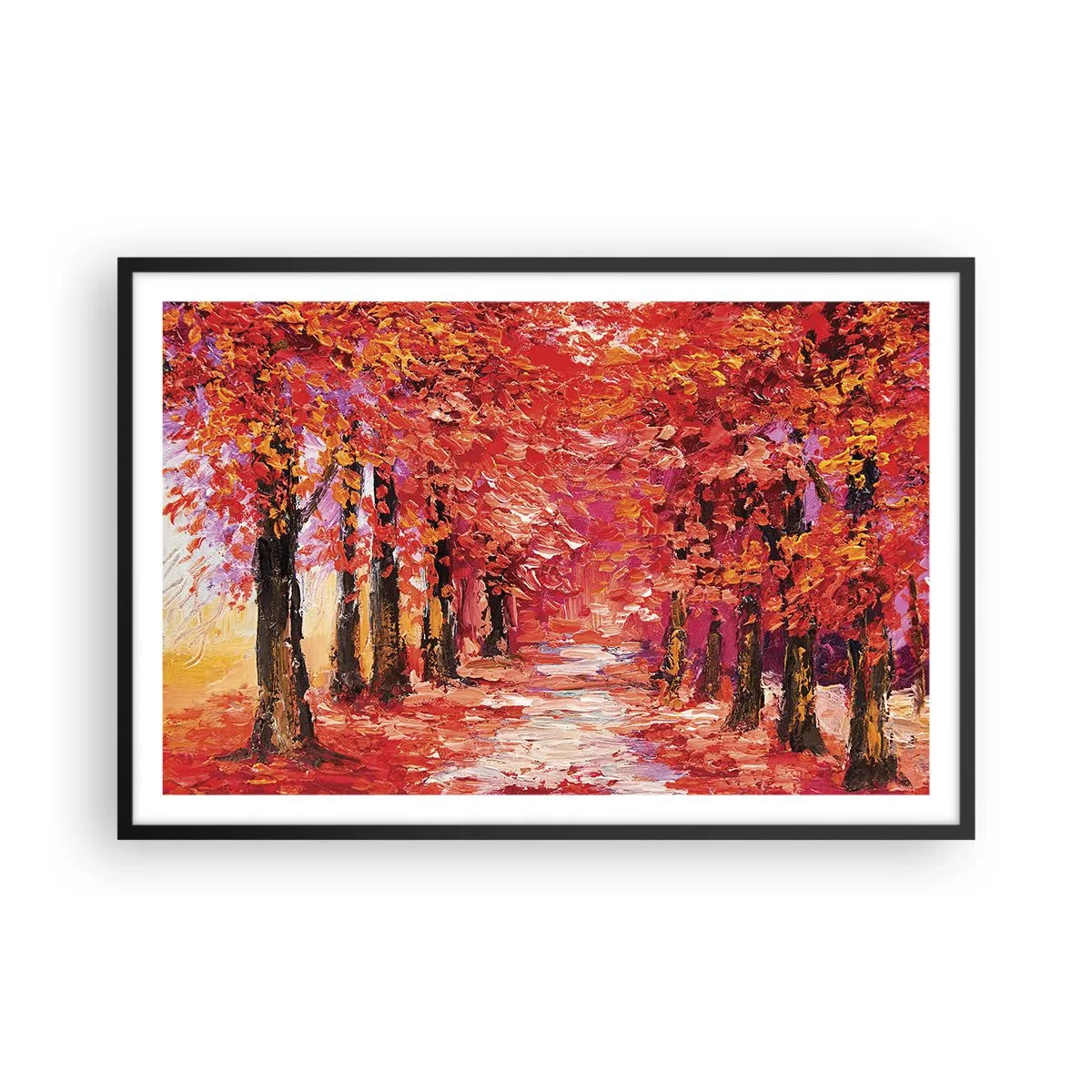 Plakat w czarnej ramie - Jesienna impresja - 91x61 cm