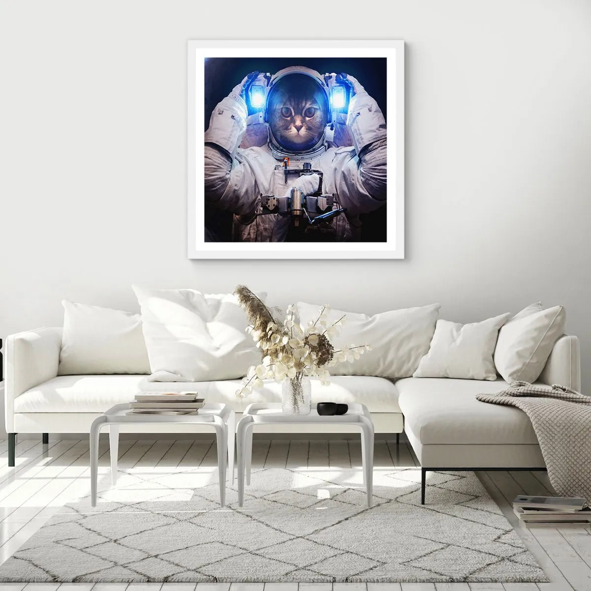 Plakat w białej ramie - Houston, macie problem - 30x30 cm