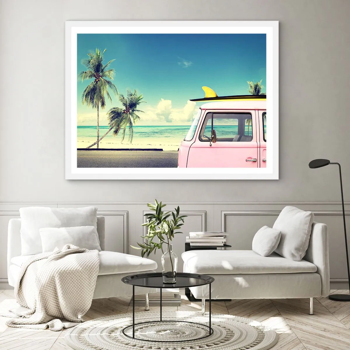 Plakat w białej ramie - Wakacje czas zacząć - 40x30 cm