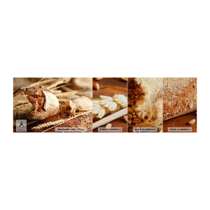 Fototapeta Próbka Premium Sand - Apetyczny, wonny, chrupiący - Chleb, Ziarno Pszenicy, Gastronomia - 100x30 cm