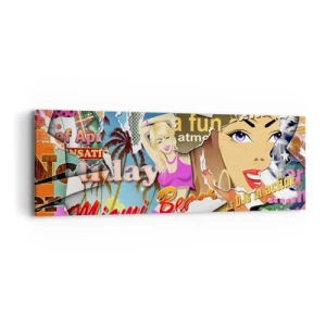 Obraz na płótnie - Wakacyjne retrospekcje - 90x30 cm