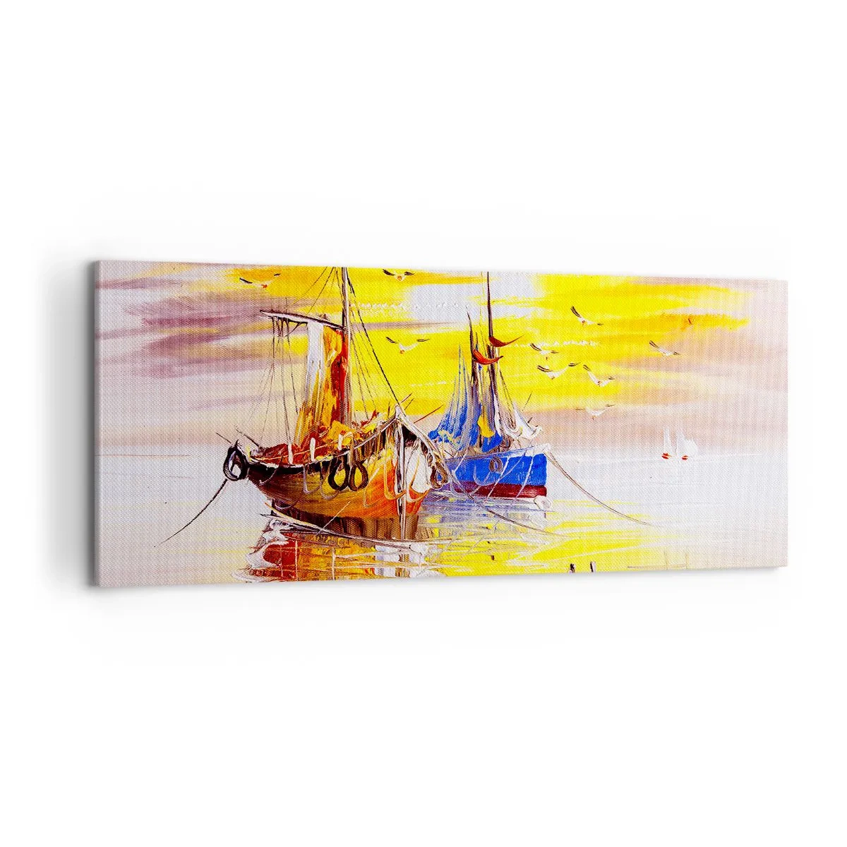 Obraz na płótnie - Zasłużony odpoczynek w porcie - 100x40 cm