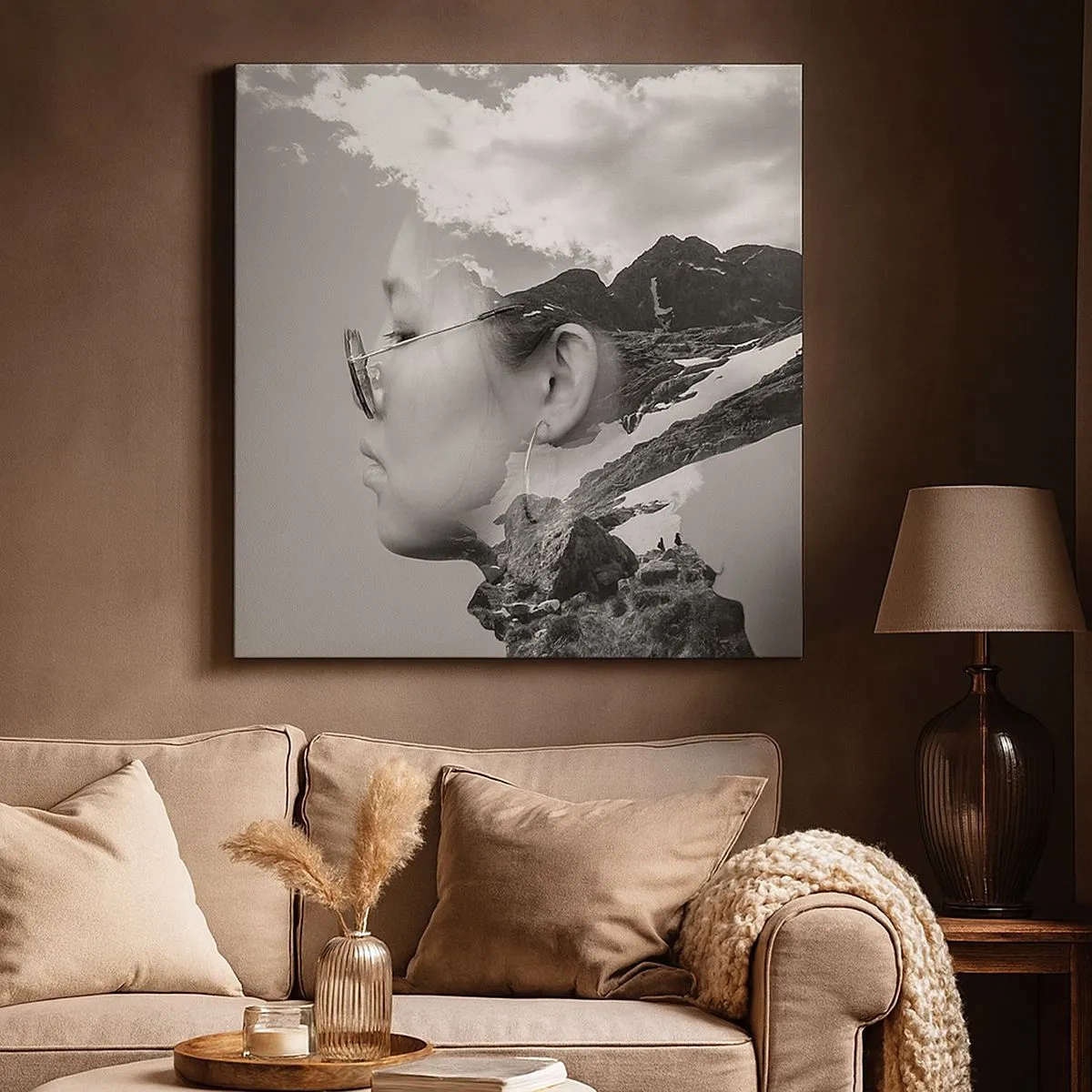 Obraz na płótnie - Portret górny i chmurny - 30x30 cm