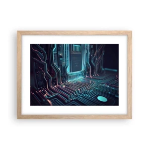 Plakat w ramie jasny dąb - Tak sobie myślę… - 40x30 cm