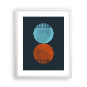 Plakat w białej ramie - Tylko geometria? - 40x50 cm