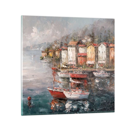 Obraz na szkle - Romantyczna przystań - 30x30 cm