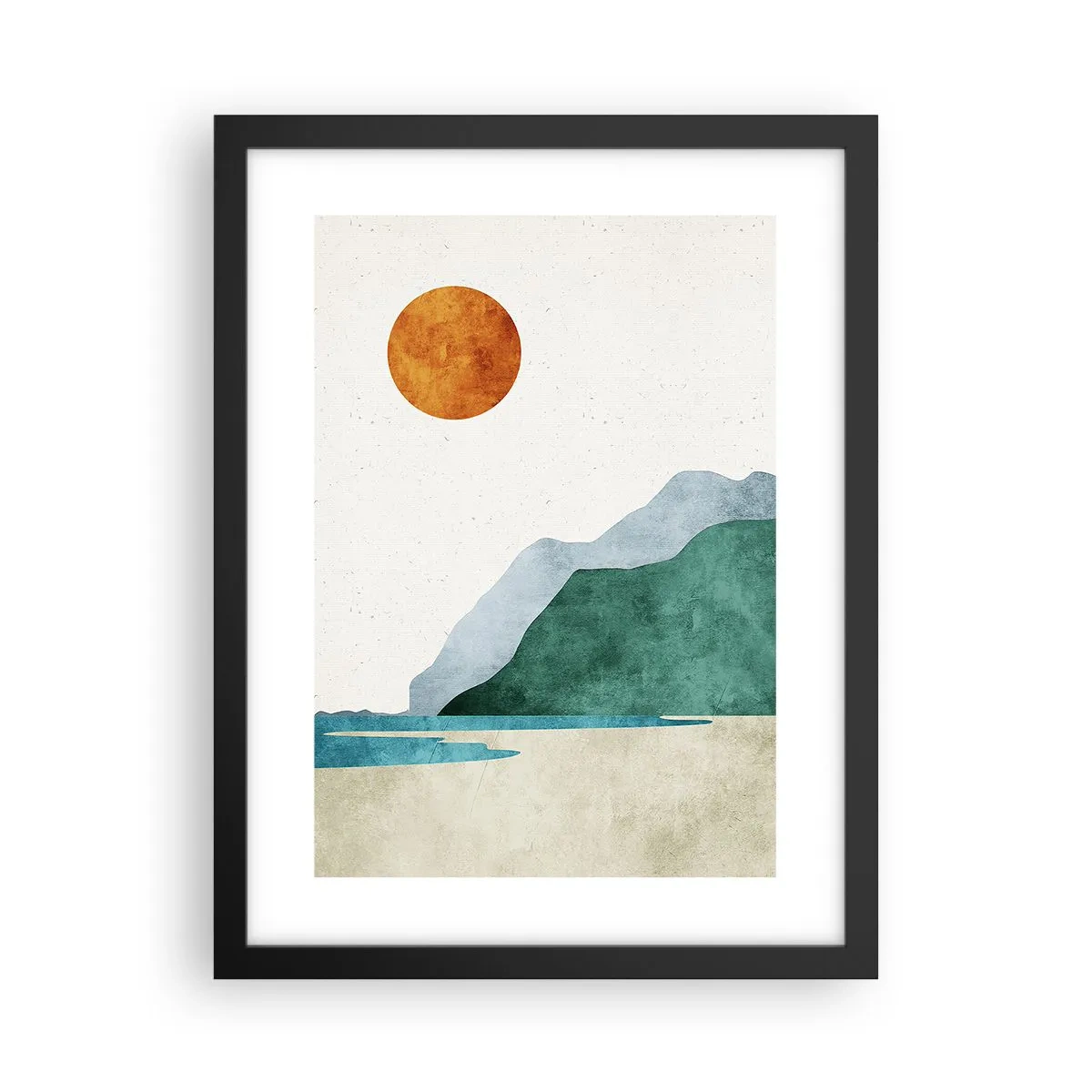 Plakat w czarnej ramie - Pejzaż jak należy - 30x40 cm