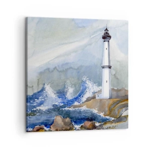 Obraz na płótnie - Przeciwko ciemności i nawałnicy - 60x60 cm