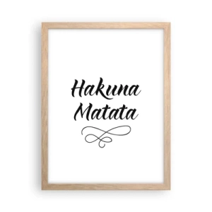 Plakat w ramie jasny dąb - Najlepsza rada - 30x40 cm