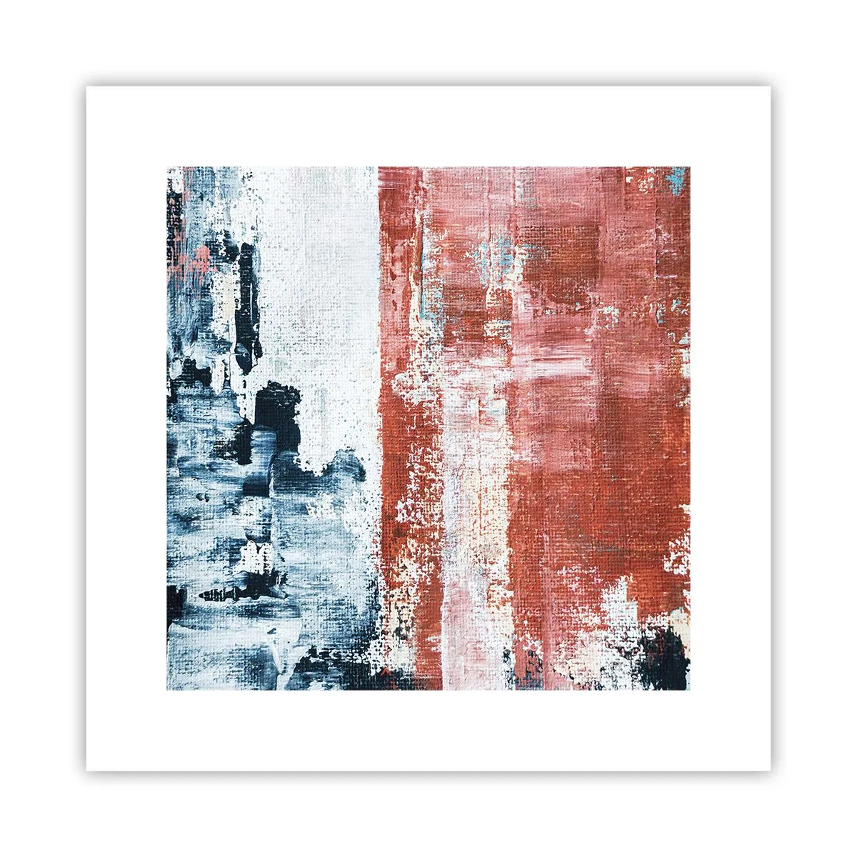 Plakat - Abstrakcyjne pół na pół - 30x30 cm