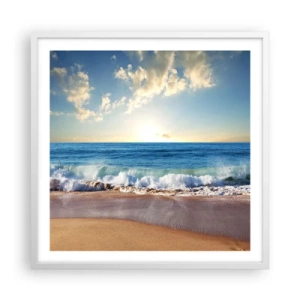 Plakat w białej ramie - Ruch i bezruch zarazem - 60x60 cm